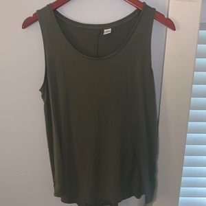 Old Navy Olive Green Scoop Neck Luxe Tank